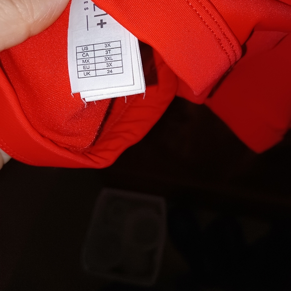 3xl red high cut 2 piece red bathing suit only washed  forever21 - Picture 7 of 7